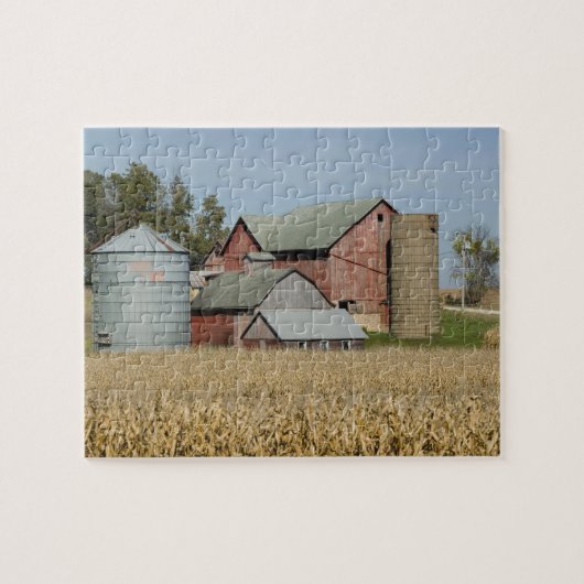 VS, IOWA, Froelich: Oude boerderij Legpuzzel (Horizontaal)