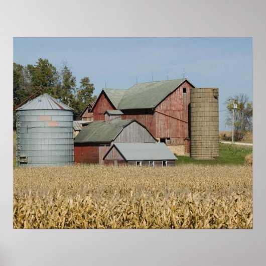 VS, IOWA, Froelich: Oude boerderij Poster (Voorkant)