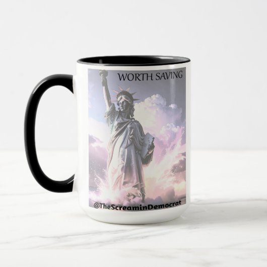 VS is het waard om te redden Lady Liberty Democrat Mok (Links)