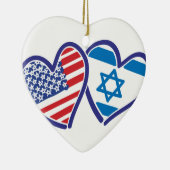 VS Israël Hart Vlag Keramisch Ornament (Rechts)