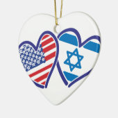 VS Israël Hart Vlag Keramisch Ornament (Links)