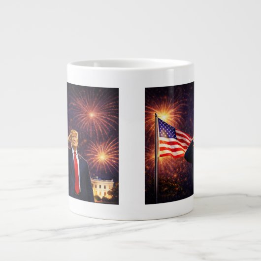 VS JULI 4e 250 Jaar Trump Excellent  Grote Koffiekop (Voorkant)