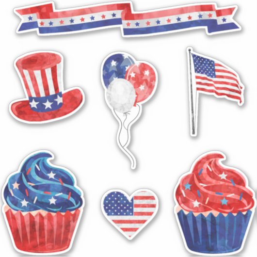 VS Juli Vierde 4e Viering Sticker (Voorkant)