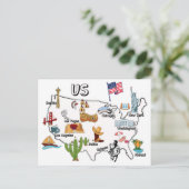 VS kaart grote steden Verenigde Staten op VS-kaart (Staand voorkant)