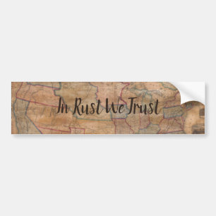  VS-kaart in Rust We vertrouwen Bumpersticker
