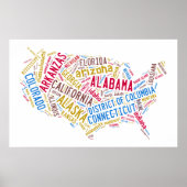 VS-kaart Poster (Voorkant)