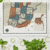 VS -  kaart Theedoek (Gevouwen)