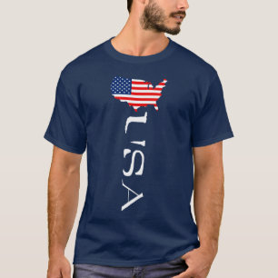 VS-kaart Verenigde Staten vlag T-shirt