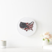 🕒 VS-kaart Vlag Wandklok 🇺🇸🧭 (Huis)