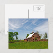 VS, Kansas. Oude rode schuur Briefkaart (Voorkant / Achterkant)