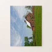 VS, Kansas. Oude rode schuur Legpuzzel (Verticaal)