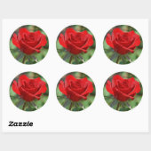 VS, Kansas, Red Rose Ronde Sticker (Vel)