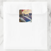 VS, Kentucky, Bowling Green: National Corvette 2 Vierkante Sticker (Tas)