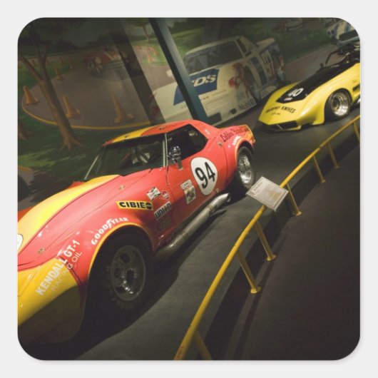 VS, Kentucky, Bowling Green: National Corvette 4 Vierkante Sticker (Voorkant)