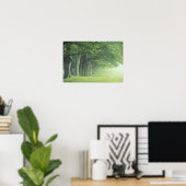 VS, Kentucky. Rij bomen in de lente Poster (Thuiskantoor)