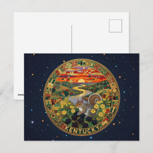 VS Kentucky staatssymbolen Briefkaart