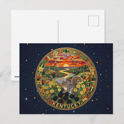 VS Kentucky staatssymbolen Briefkaart (Voorkant / Achterkant)
