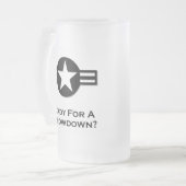 VS Klaar voor een Throwdown zwart Matglas Bierpul (Voorkant links)