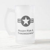 VS Klaar voor een Throwdown zwart Matglas Bierpul (Links)