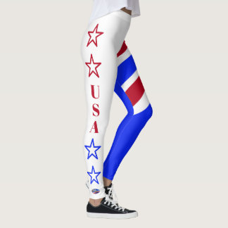 VS Klassiek kleurrijk rood wit en blauw Leggings