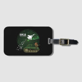 VS Label militaire luchtmacht en legerbagage-ID Bagagelabel (Voorkant (horizontaal))