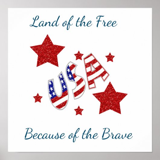 VS Land of the Free vanwege de Brave Poster (Voorkant)