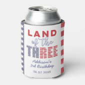 VS-land van de drie 3e verjaardagsfeest cadeau bli Blikjeskoeler (Blikje Voorkant)