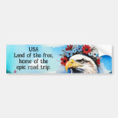 VS Land van het gratis huis van de epische roadtri Bumpersticker (Voorkant)