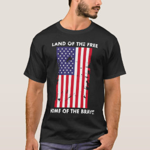 VS-land Vrije thuishaven van de Amerikaanse vlag A T-shirt