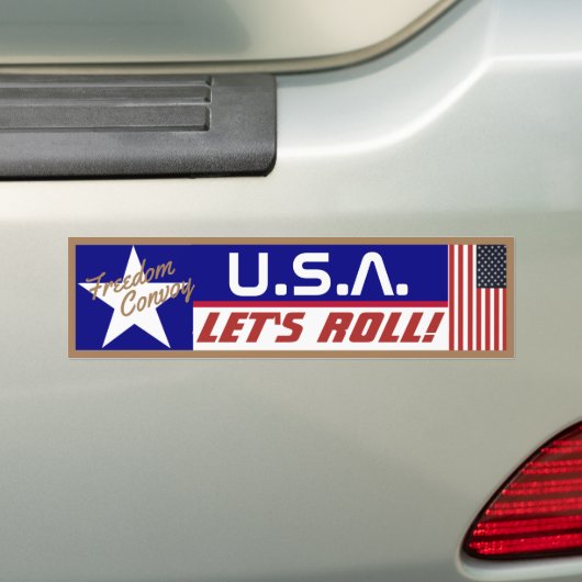 VS Laten we Roll! Bumpersticker (Op auto)