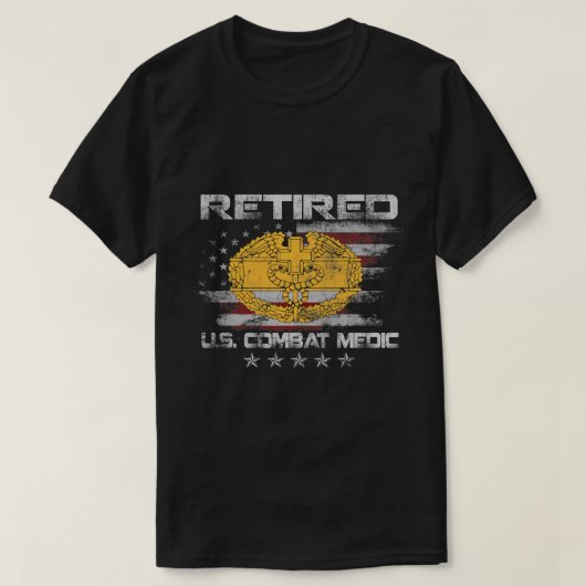 VS Leger in ruste Combat Medic Proud Veteran Medic T-shirt (Design voorkant)