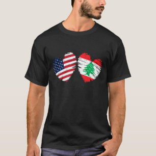 VS Libanon vlag Valentijnsdag Libanese tijd T-shirt
