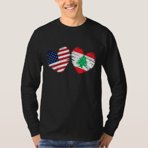 VS Libanon vlag Valentijnsdag Libanese tijd T-shirt