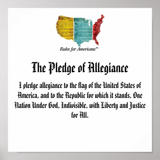 VS Logo Pledge of Allegiance Poster (Voorkant)