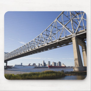 VS, Louisiana, New Orleans. Silhouet van de stad v Muismat