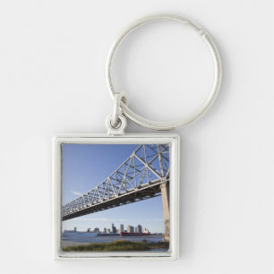 VS, Louisiana, New Orleans. Silhouet van de stad v Sleutelhanger