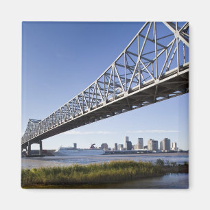 VS, Louisiana, New Orleans. Silhouet vanuit de Magneet