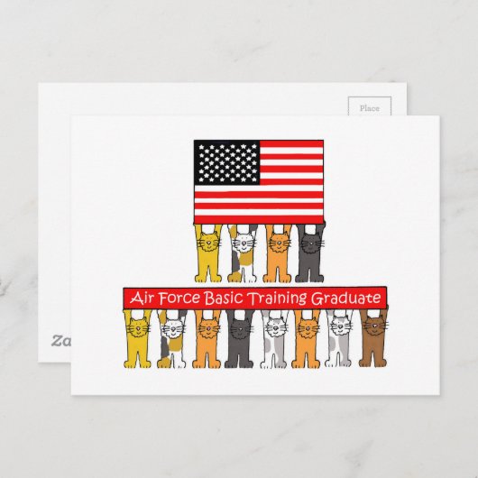 VS Luchtmacht Basisopleiding Afstuderen Aankondigingskaart (Voorkant / Achterkant)