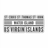 VS Maagdeneilanden USVI Caribische tropische gebie Sticker (Voorkant)
