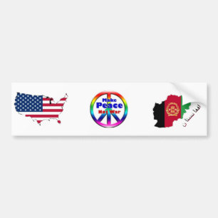 VS "Maak vrede geen oorlog" Afghanistan Bumpersticker