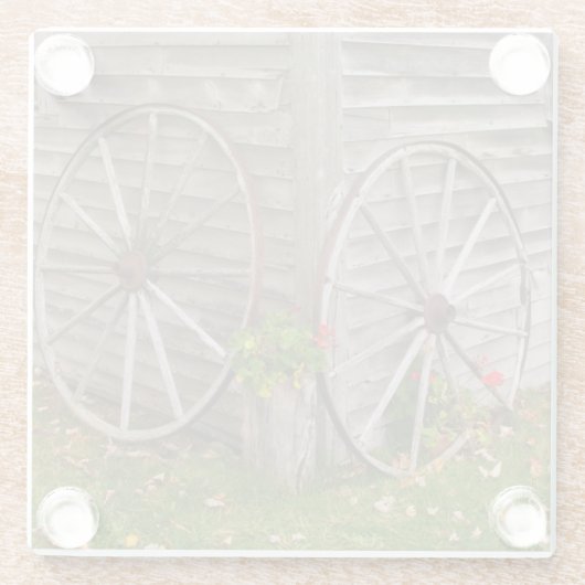 VS, Main. Wagon Wheels Glazen Onderzetter (Achterkant)