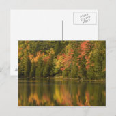 VS; Maine; Acadia NP. Herfstreflecties bij Briefkaart (Voorkant / Achterkant)