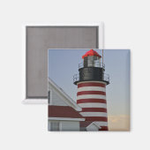 VS, Maine, Lubec. West Quoddy Head Lighthouse, Magneet (Voorkant / Achterkant)