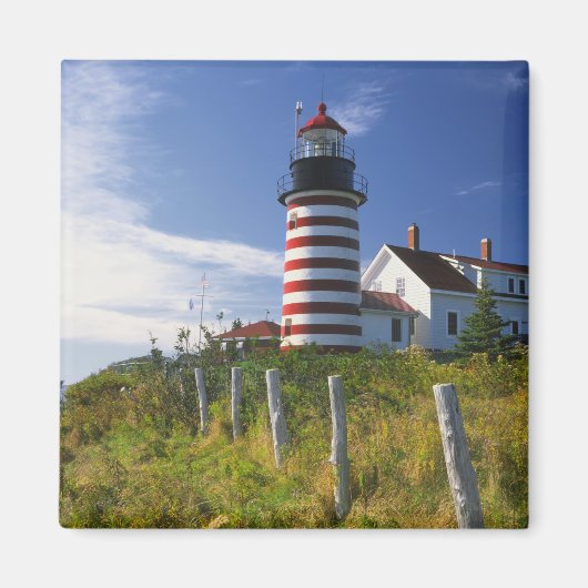 VS, Maine, Lubec. West Quoddy Head Lighthouse Magneet (Voorkant)