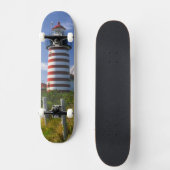 VS, Maine, Lubec. West Quoddy Head Lighthouse Skateboard (Voorkant)