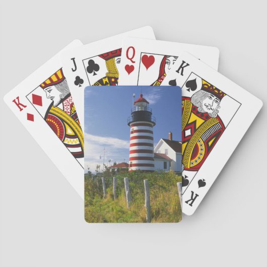 VS, Maine, Lubec. West Quoddy Head Lighthouse Speelkaarten (Achterkant)
