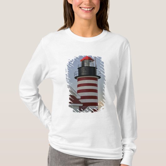 VS, Maine, Lubec. West Quoddy Head Lighthouse, T-shirt (Voorkant)