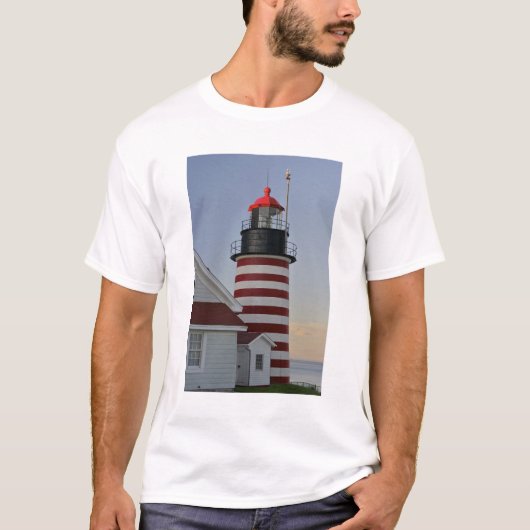 VS, Maine, Lubec. West Quoddy Head Lighthouse, T-shirt (Voorkant)