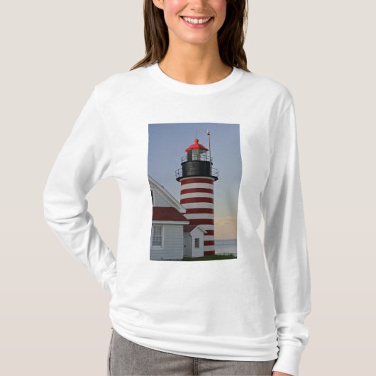 VS, Maine, Lubec. West Quoddy Head Lighthouse, T-shirt (Voorkant)
