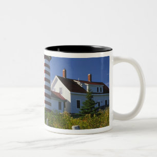 VS, Maine, Lubec. West Quoddy Head Lighthouse Tweekleurige Koffiemok